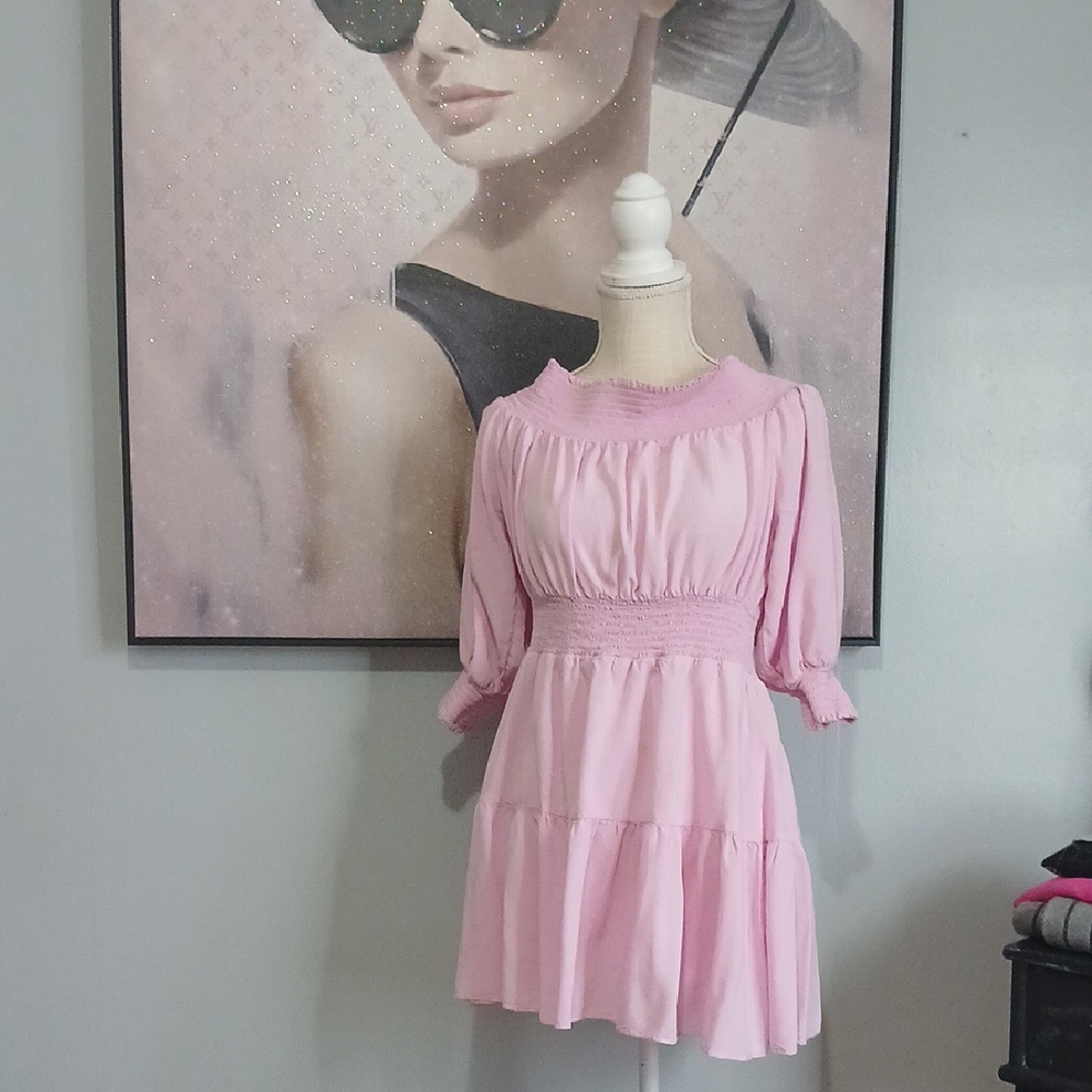 Pink Smocked Dress